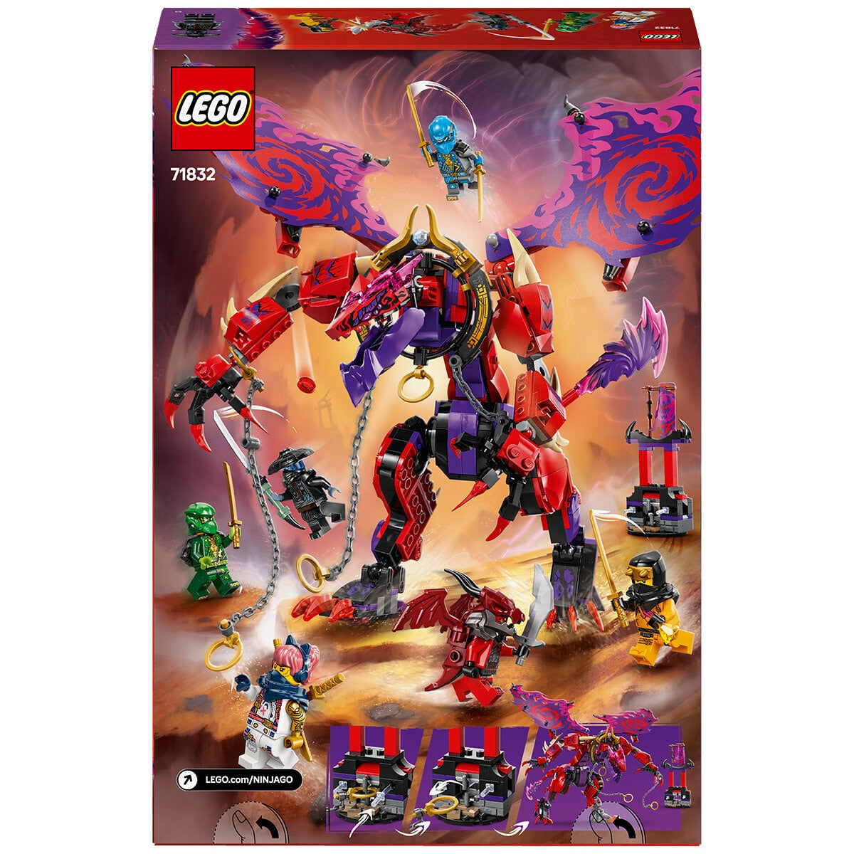 LEGO NINJAGO Thunderfang Dragon of Chaos Ninja 71832
