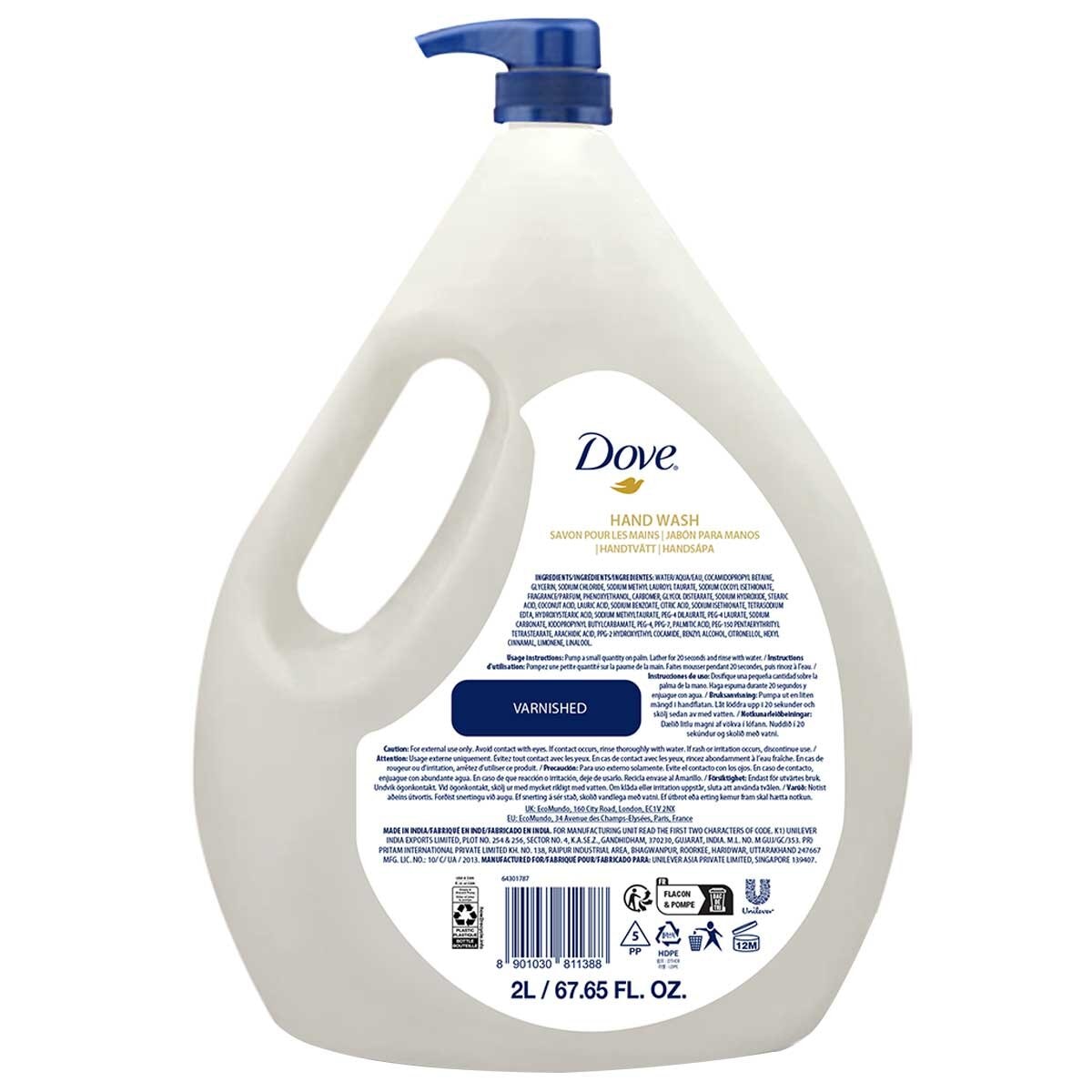 Dove Hand Wash 2L – Moisturising and Gentle Formula for Soft, Clean Hands