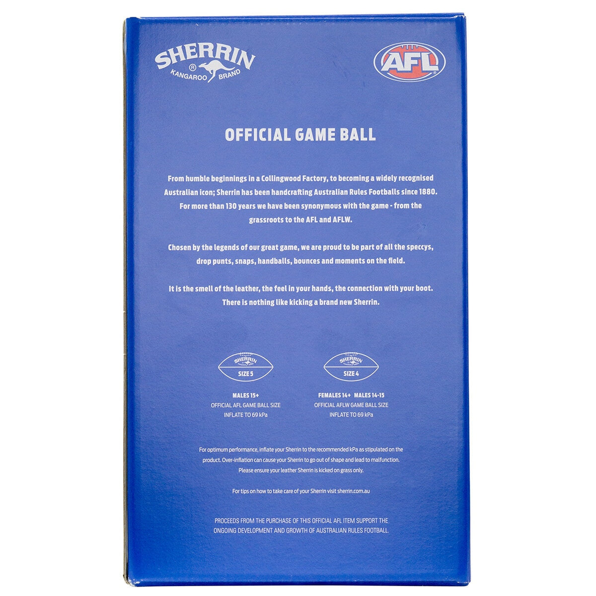 Sherrin AFL Replica All Surface Football Size 5 Red - SuperSaverAU - view 4