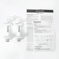 Shaw & Mason White Easy Clean Top Assembly - Brass, Pair