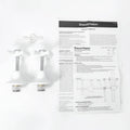 Shaw Mason White Easy Clean Top Assembly - Pair - 130mm x 140mm x 70mm - Brass Construction - SuperSaverAU - view 2
