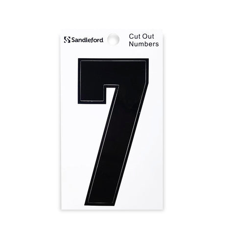 Sandleford 85mm Black Cut Out Self Adhesive House Number 7 - SuperSaverAU - view 1