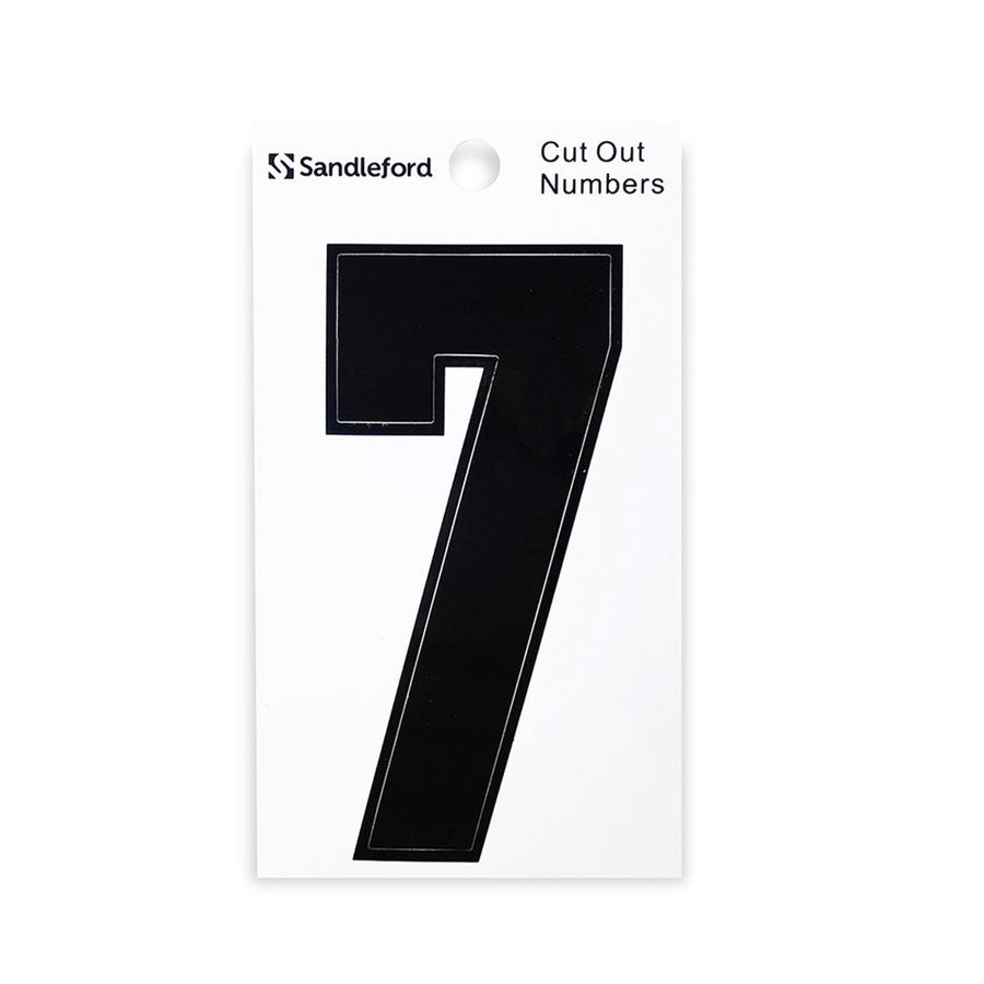 Sandleford 85mm Black Cut Out Self Adhesive House Number 7 - SuperSaverAU - view 1