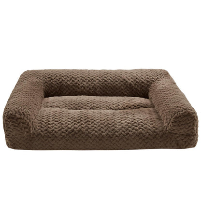 Kirkland Signature High Back Pet Sofa Brown - Plush Cushion, Durable Fabric, Easy to Clean