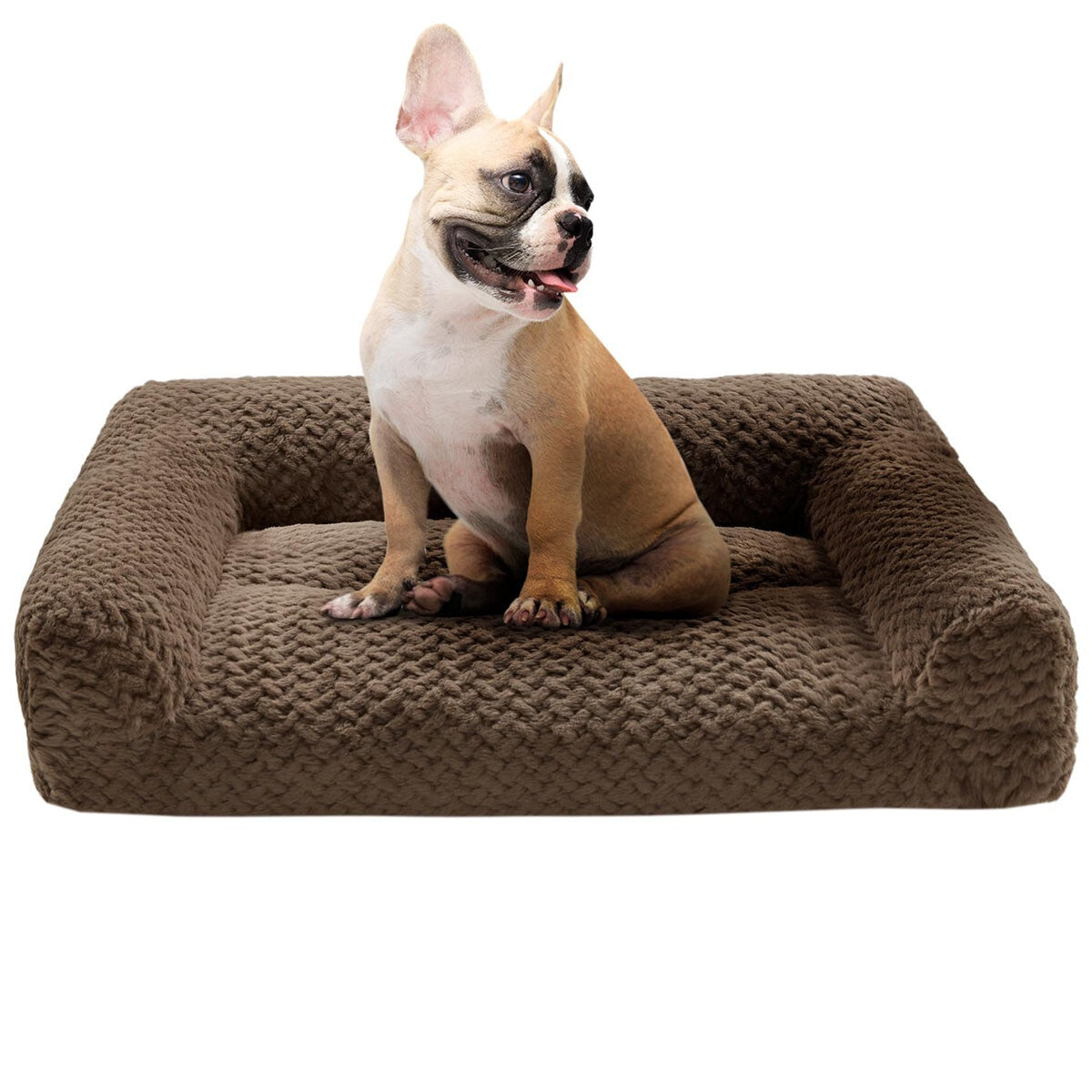 Kirkland Signature High Back Pet Sofa Brown - Plush Cushion, Durable Fabric, Easy to Clean