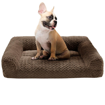 Kirkland Signature High Back Pet Sofa Brown - Plush Cushion, Durable Fabric, Easy to Clean