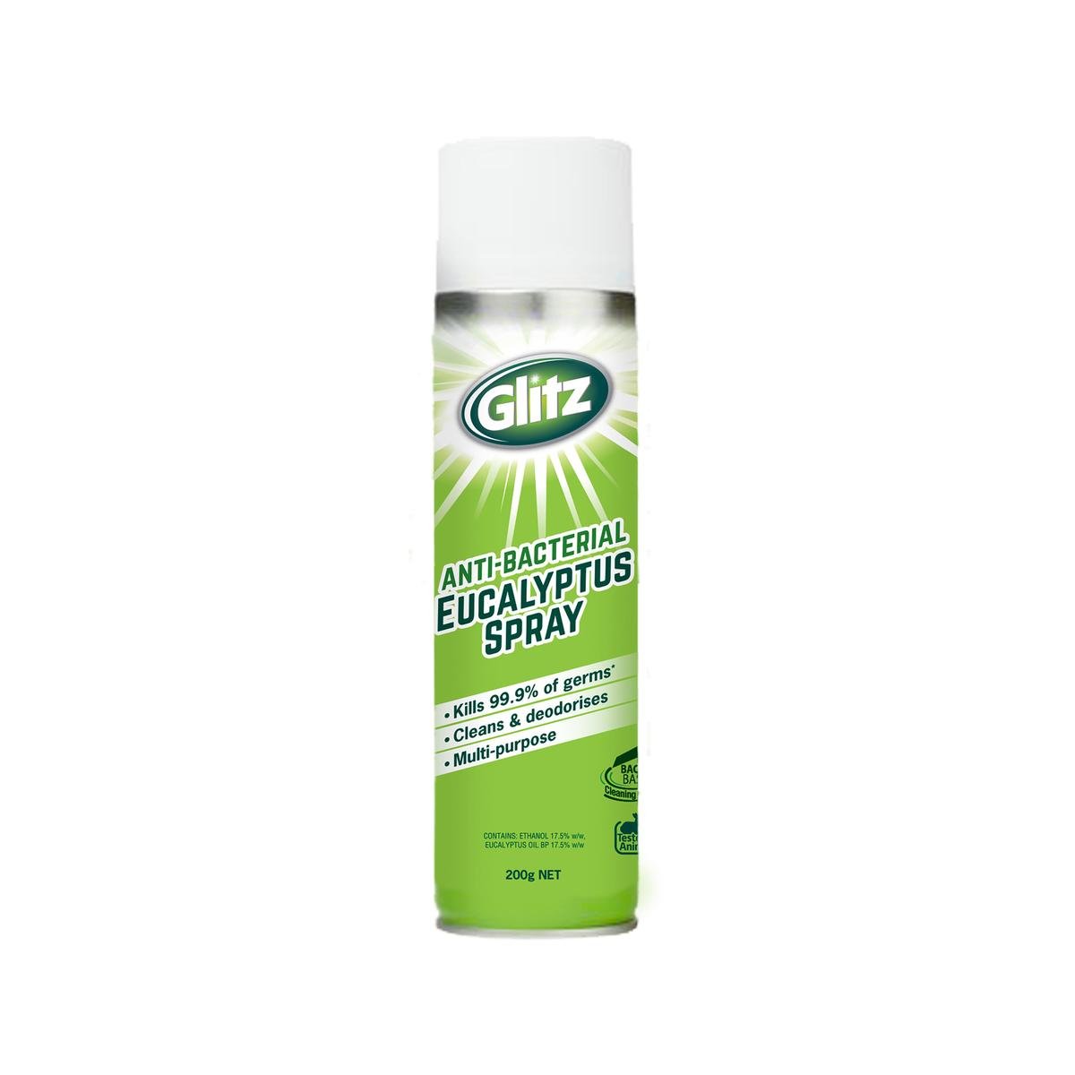 Glitz Eucalyptus Spray 200g Antibacterial Cleaner Ethanol Easy Carry - SuperSaverAU - view 1