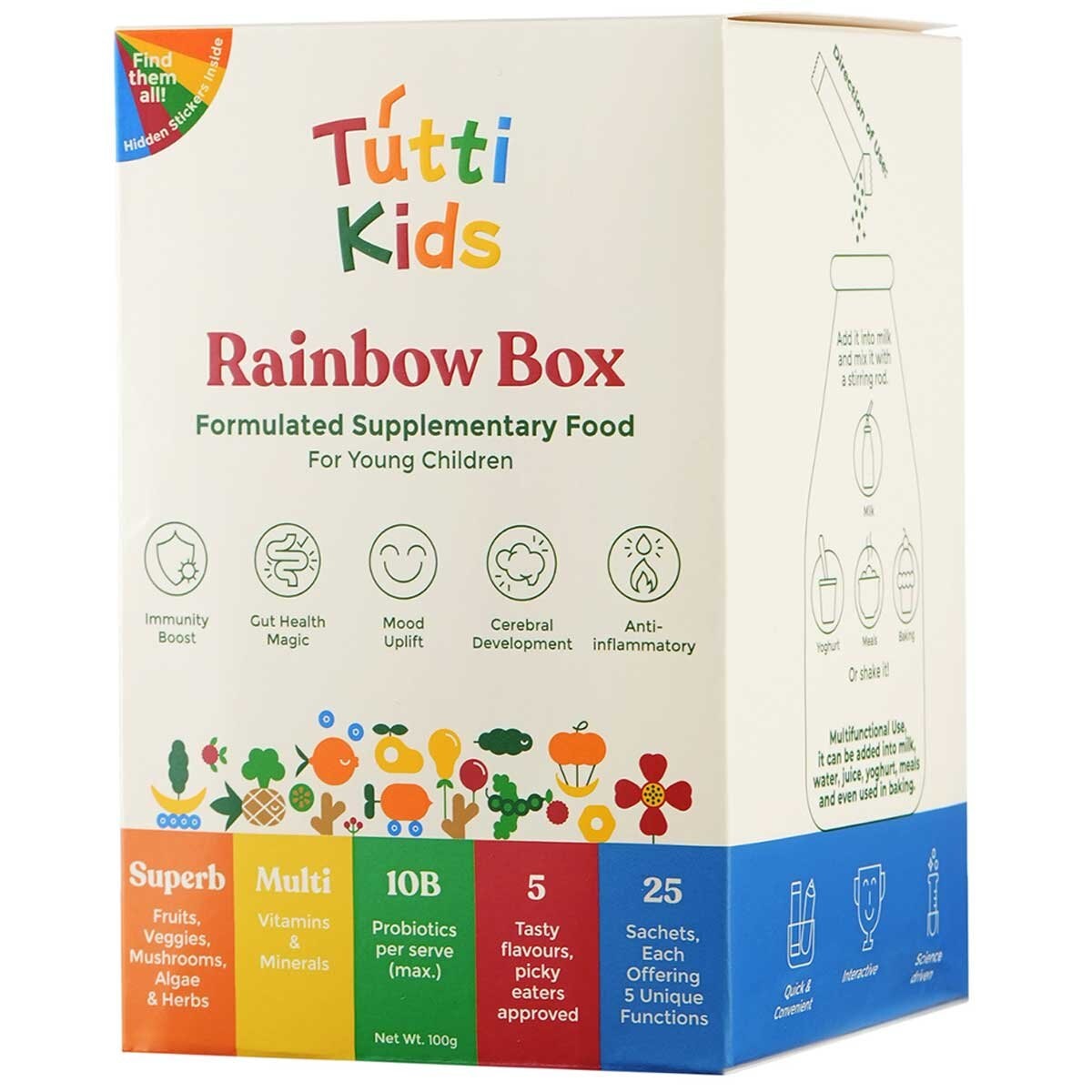 Tutti Kids Rainbow Box 25 Sachets x 4g - SuperSaverAU - view 2