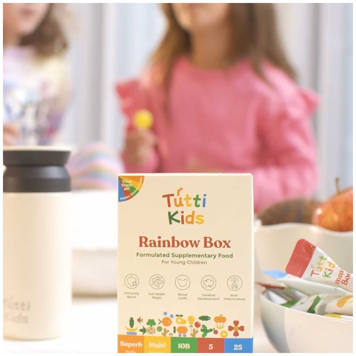 Tutti Kids Rainbow Box 25 Sachets x 4g