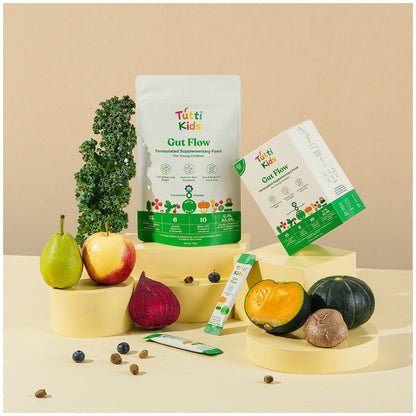 Tutti Kids Gut Flow 150g – Berry-Flavored Probiotic Superfood Powder for Gut Health & Immunity