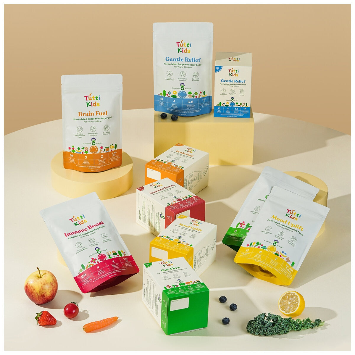 Tutti Kids Gut Flow 150g – Berry-Flavored Probiotic Superfood Powder for Gut Health & Immunity