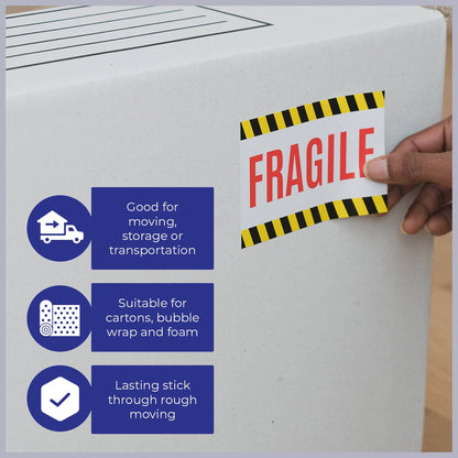 Packz Room Labels 110 x 75mm - 60 Pack - Strong Adhesive - Easy Application