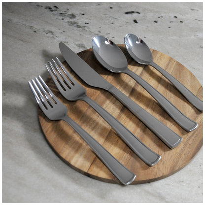 Gourmet Settings Monaco Stainless Steel Cutlery Set - 20 Piece, Mirror Finish, Ergonomic Design