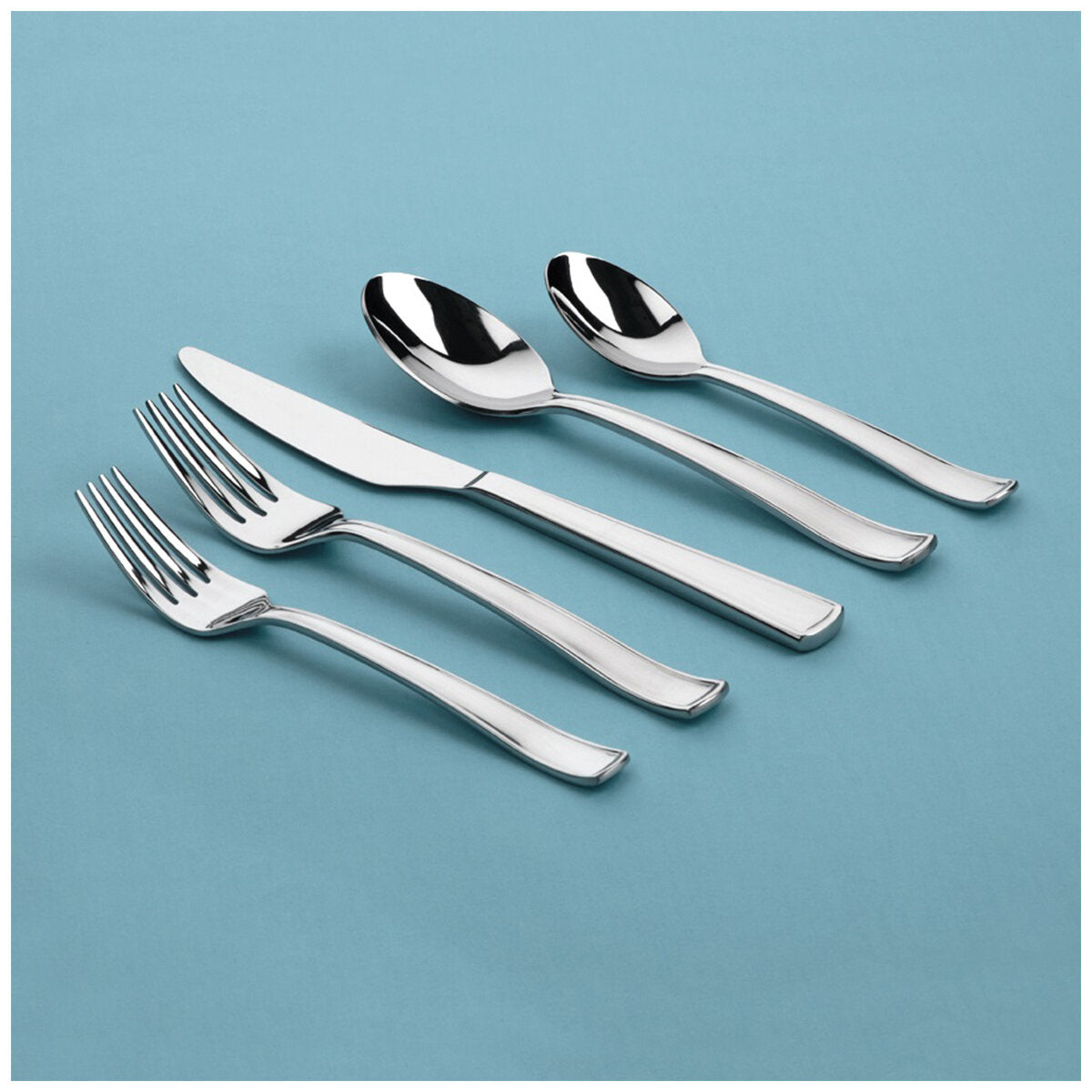 Gourmet Settings Monaco Stainless Steel Cutlery Set - 20 Piece, Mirror Finish, Ergonomic Design