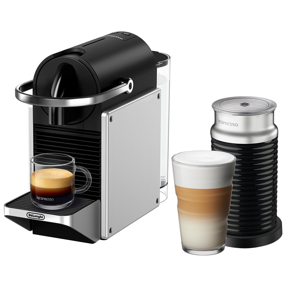De'Longhi Nespresso Pixie EN127.SAE Coffee Machine with Aeroccino3 - Compact Design, Fast Brewing, Espresso & Cappuccino Maker