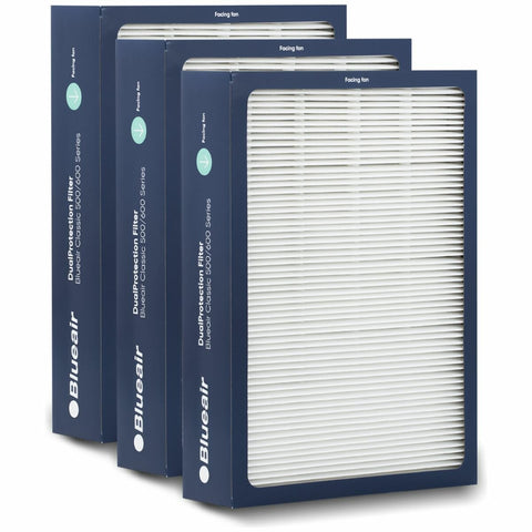 Blueair 600 Series Dual Protection filter set with three 501DPF filters - Black - 103770