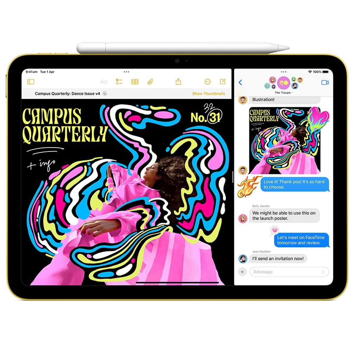 Apple iPad 11 Inch A16 512GB Yellow - SuperSaverAU - view 4
