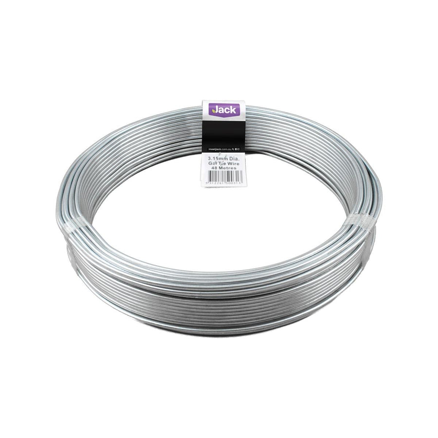 Jack Tie Wire 3kg 3.15mm x 48m Galvanised Steel Easy To Use - SuperSaverAU - view 1