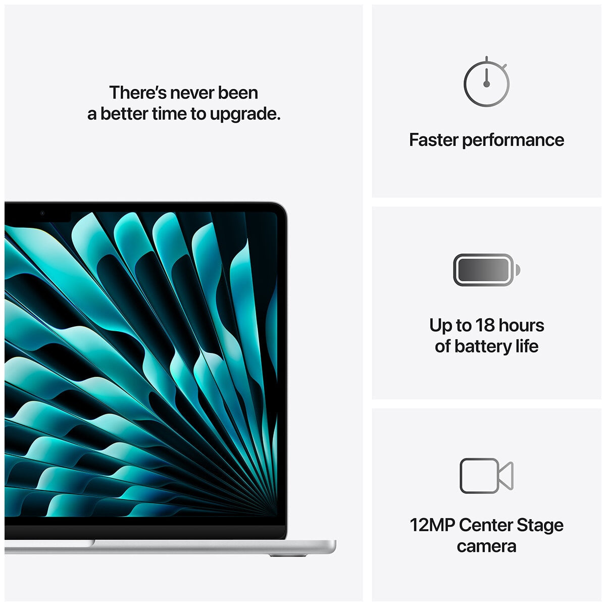 Apple MacBook Air 13 Inch M4 Chip 10 Core CPU 10 Core GPU 16GB 512GB SSD Silver Liquid Retina Display 18hr Battery Life Thunderbolt 4 Ports