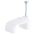 Deta 15mm White Flat Cable Clips - 100 Pack - 4-6mm² - Durable Plastic - SuperSaverAU - view 1