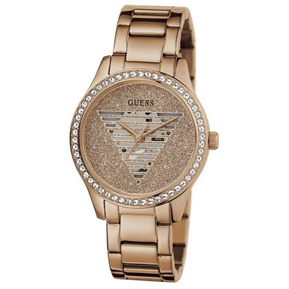GUESS Lady Idol Rose Gold Tone Women's Watch GW0605L3 with Zircon Stones, Stainless Steel Bracelet, and 2-Year Warranty