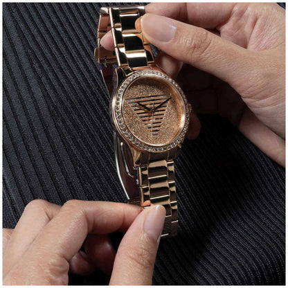 GUESS Lady Idol Rose Gold Tone Women's Watch GW0605L3 with Zircon Stones, Stainless Steel Bracelet, and 2-Year Warranty