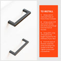 Taskmaster 96mm Black Matte Hollow Square Handle 10 Pack - Steel - 106mm x 35mm x 12mm - SuperSaverAU - view 4