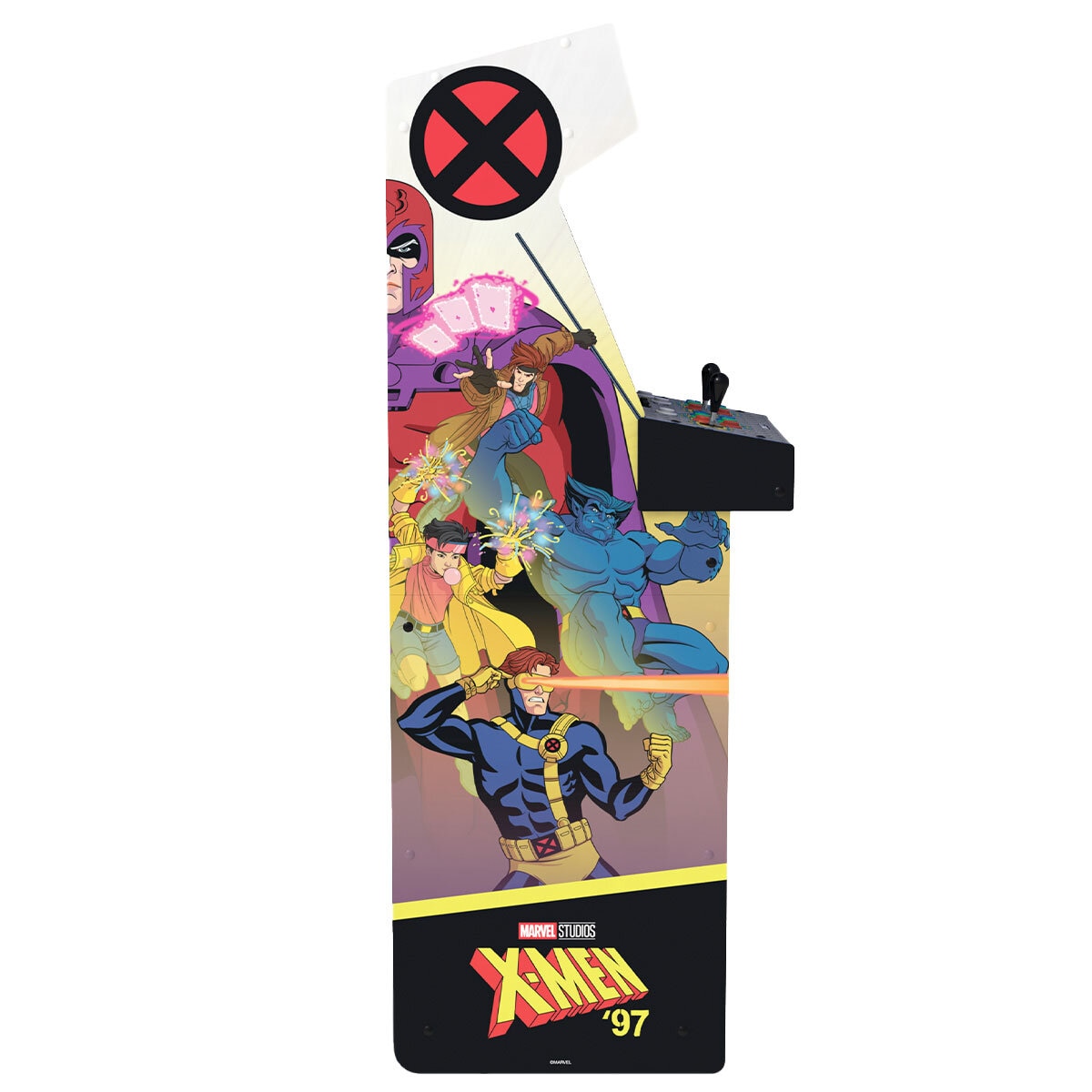 Arcade1Up Marvel Vs Capcom 2 X-Men '97 Edition Deluxe Arcade Machine | Online Multiplayer, Light Up Marquee, 8 Games, 17" Color Monitor