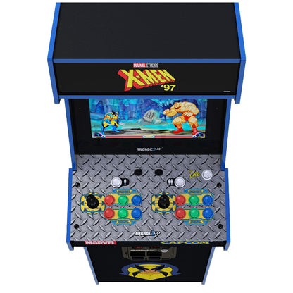 Arcade1Up Marvel Vs Capcom 2 X-Men '97 Edition Deluxe Arcade Machine | Online Multiplayer, Light Up Marquee, 8 Games, 17" Color Monitor