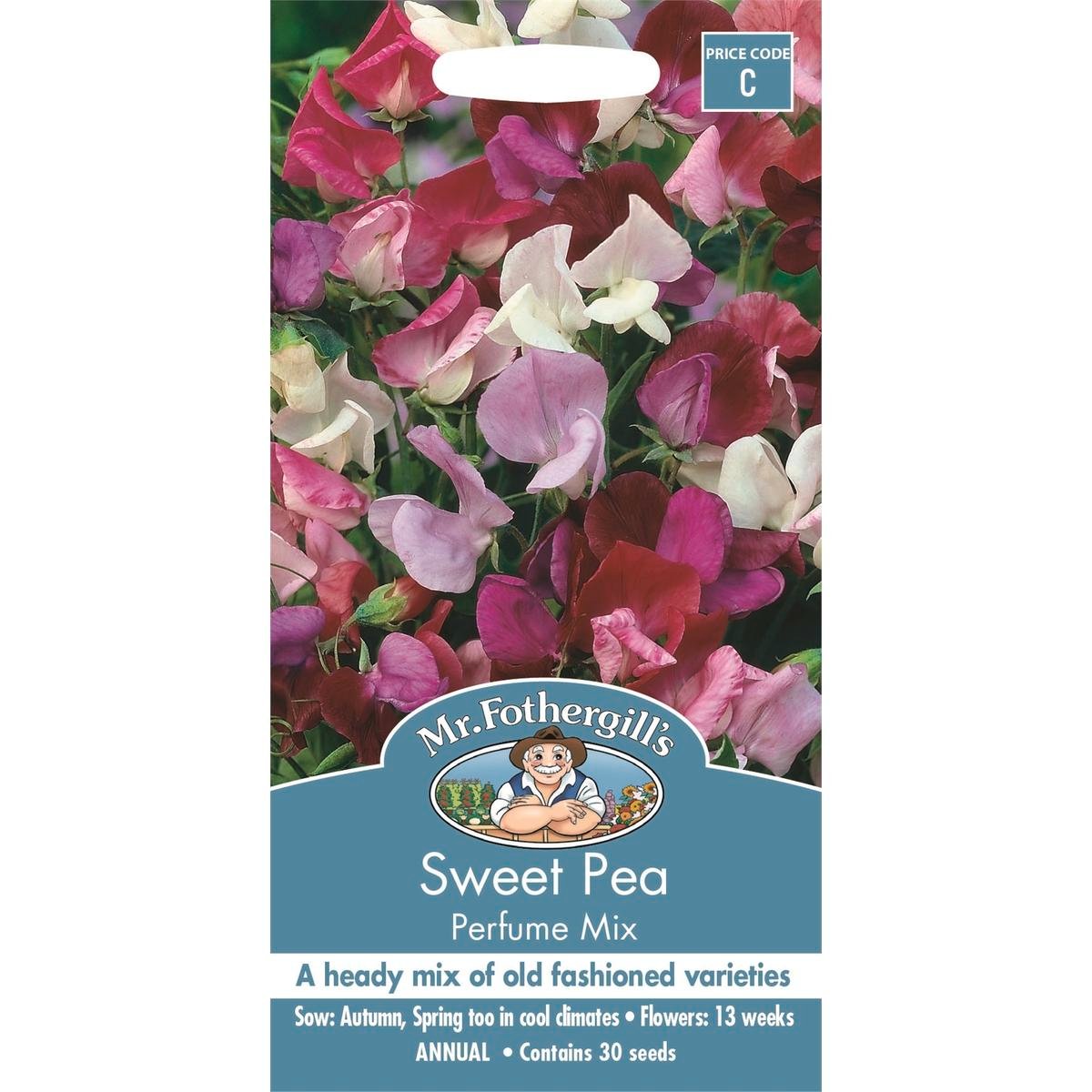Mr Fothergill Sweet Pea Seeds - 30g - Hardy - Scented Flowers - SuperSaverAU - view 1