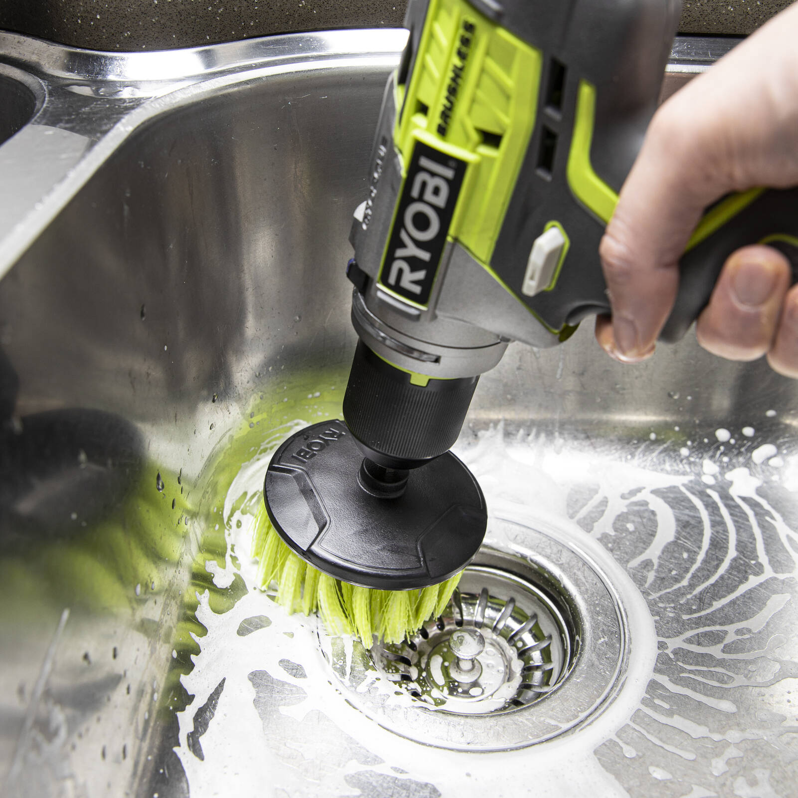 Ryobi 5 Piece Drill Brush Set with Extension Bar