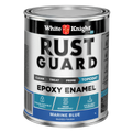 White Knight Rust Guard Marine Blue Gloss Epoxy Enamel Paint 1L - UV-Resistant, Durable - SuperSaverAU - view 1