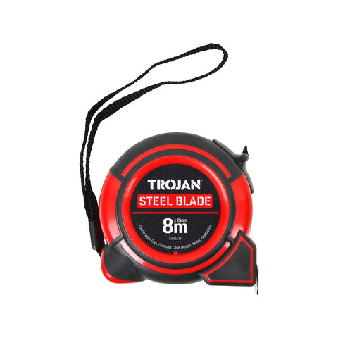 Trojan 8m Tape Measure - Durable Nylon Blade - Double-Sided Graduation - SuperSaverAU - view 1