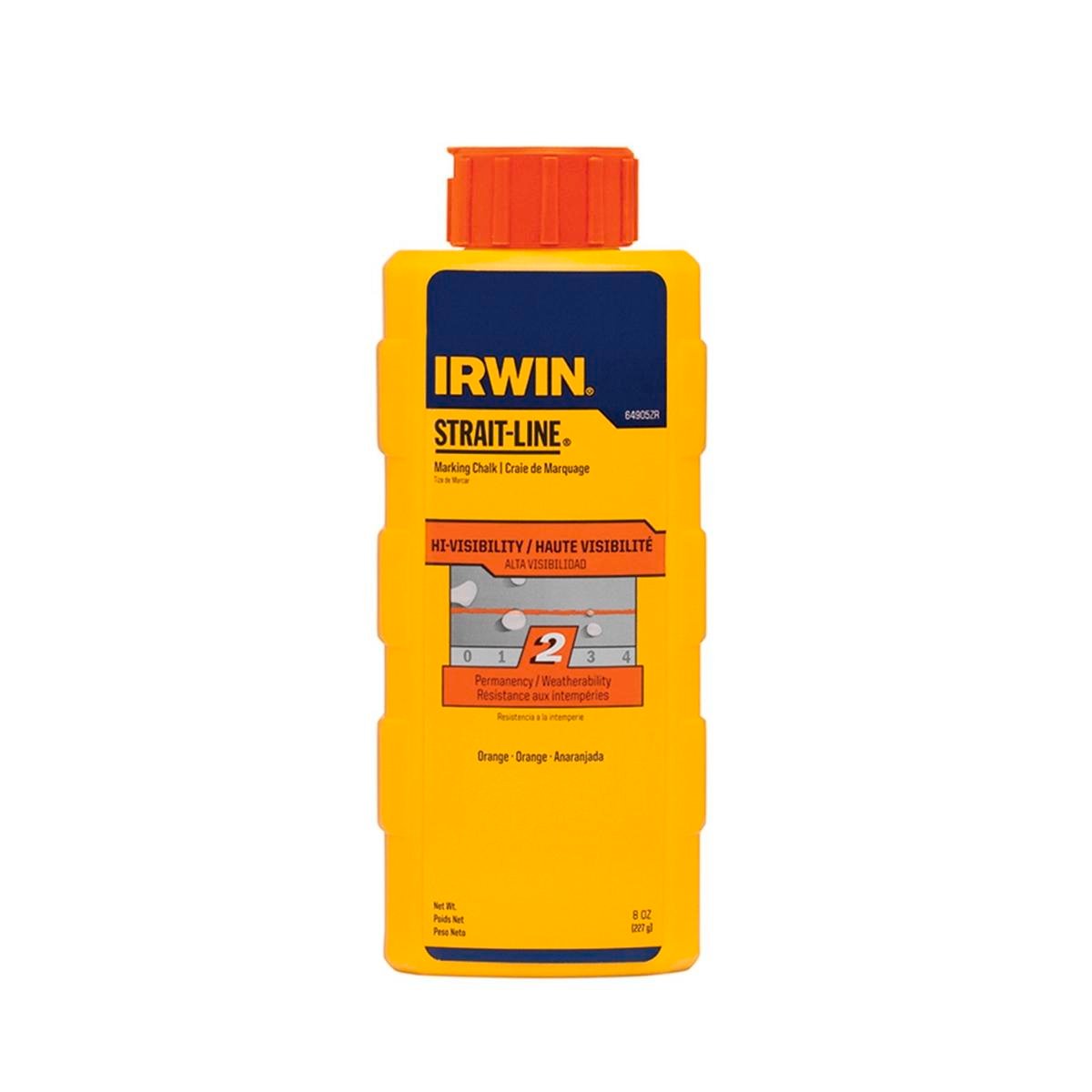 Irwin Strait Line Marking Chalk - 8oz - Orange - Hi-Visibility - SuperSaverAU - view 1