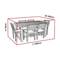 Mojo Large Rectangle Table and Chairs Outdoor Furniture Cover - 3000mm x 1650mm - UV Resistant, Water Repellent - SuperSaverAU - view 3