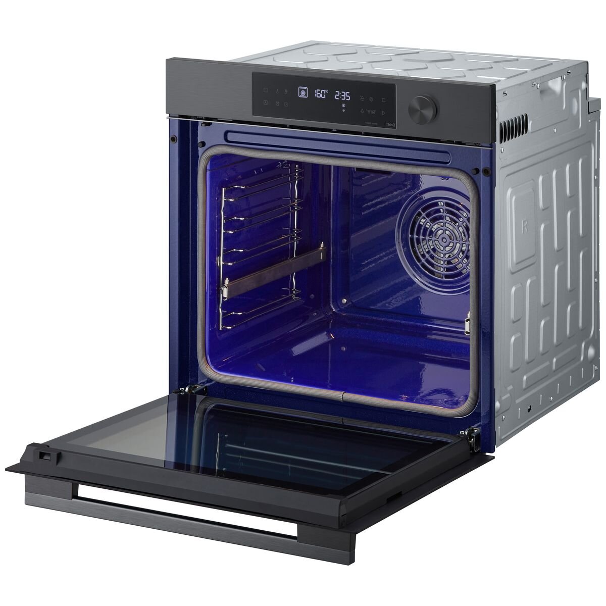 LG Series 7 60cm InstaView Pyrolytic Oven - 76L, 4-in-1 Pro Cooking, Matte Black - BO607G1MB4