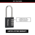 Master Lock 51mm Shackle Combination Padlock Solid Aluminium Brass Steel