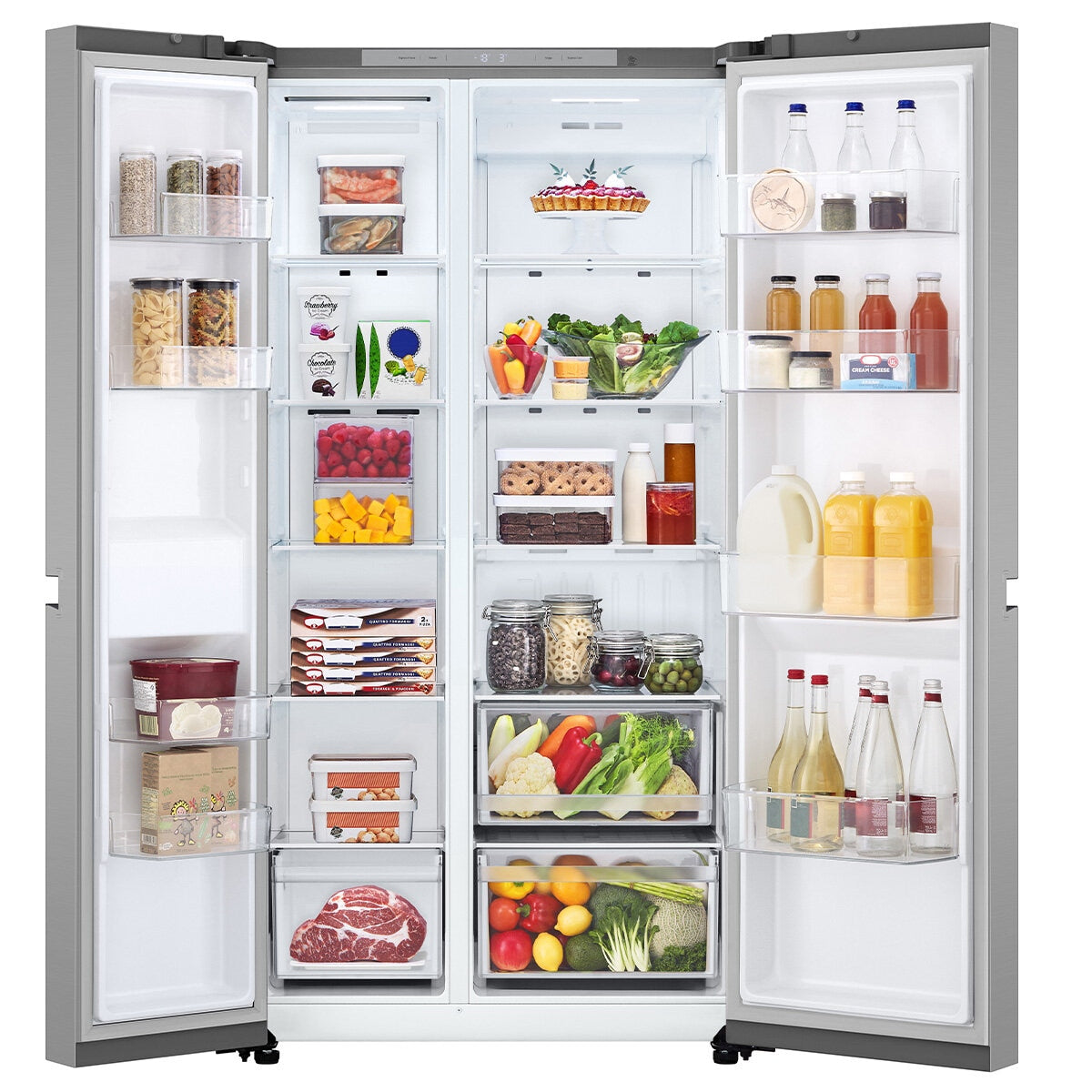 LG 644L Side By Side Fridge Stainless Steel GS-B599PL - SuperSaverAU - view 8