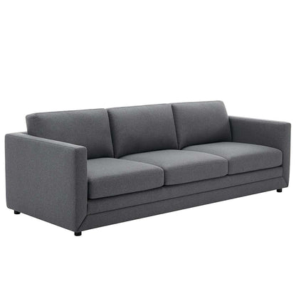 Fresh Industries 3 Seater Fabric Sofa with Loose Seat & Back Cushions, 150 kg Capacity per Seat
