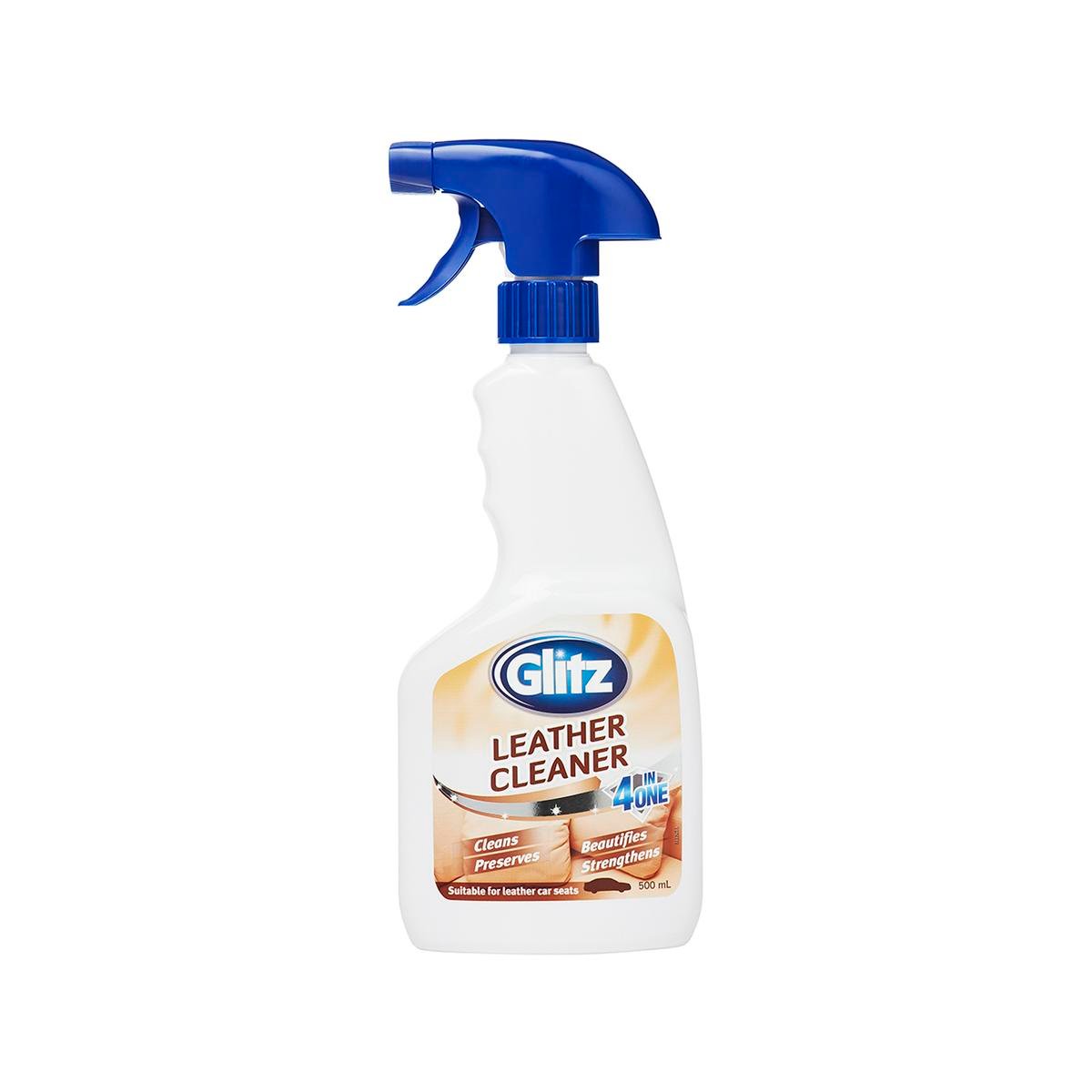 Glitz Leather Cleaner - 500ml HDPE Plastic - Cleans Preserves Beautifies - SuperSaverAU - view 1