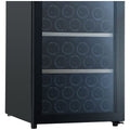 Cantina 56 Bottle Single Zone Freestanding Wine Cabinet - Black Finish, Glass Door, 124L - CCWFS56B