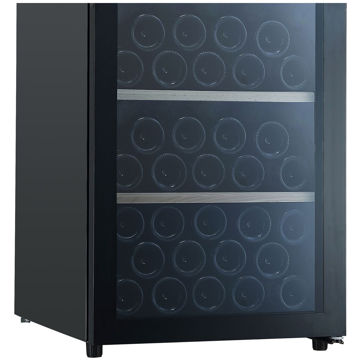 Cantina 56 Bottle Single Zone Freestanding Wine Cabinet - Black Finish, Glass Door, 124L - CCWFS56B