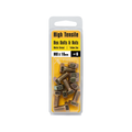 Pinnacle Hardware 8 x 16mm Yellow Zinc Hi Tensile Hex Bolt and Nut 6 Pack