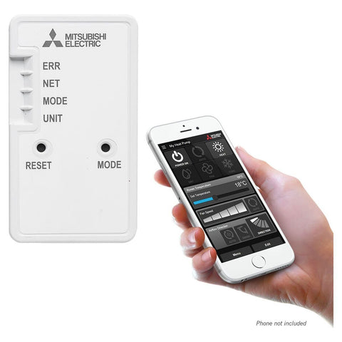 Mitsubishi Electric Wi-Fi Air Conditioner Interface - White, For MSZ-GL Series 2.5kW to 7.8kW - MAC-568IF-E