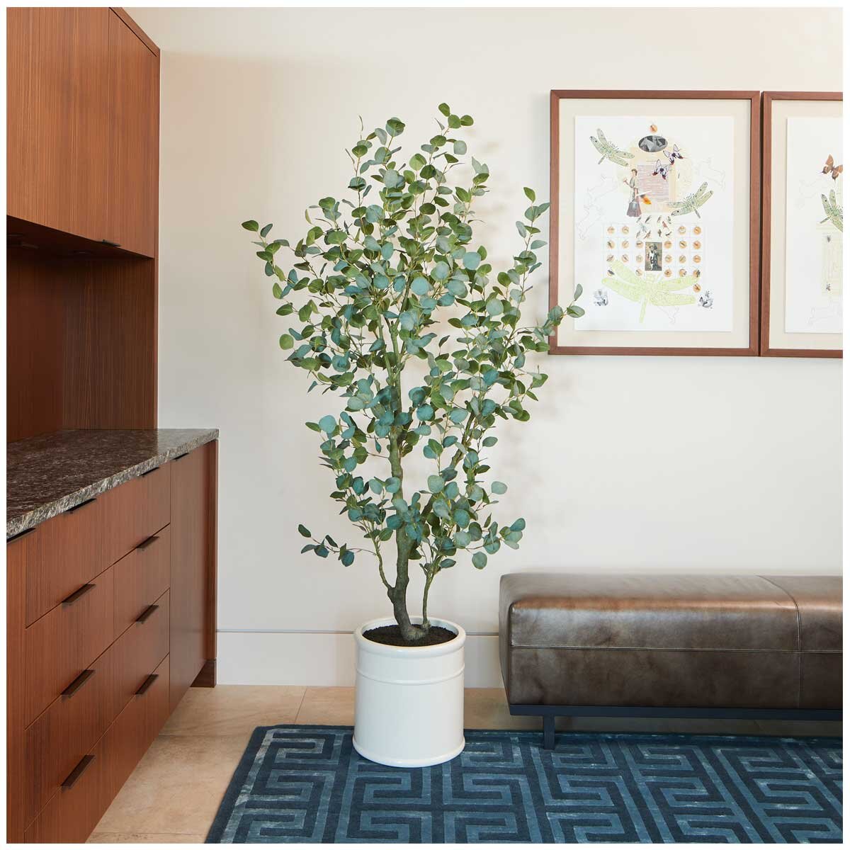 CGH Artificial Eucalyptus Tree 1.9M - Lifelike Faux Plant with Artisan Planter for Home or Office