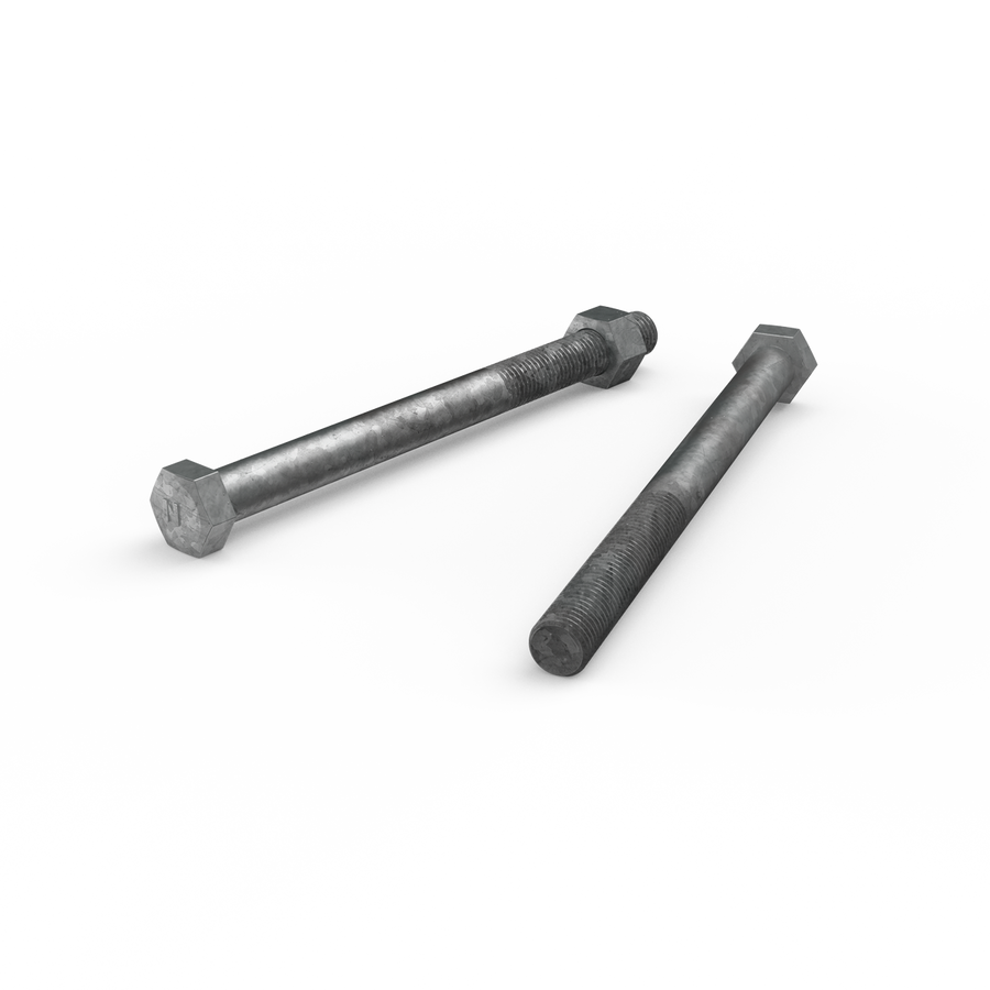 Zenith M16 x 200mm Hot Dip Galvanised Hex Head Bolts and Nuts Each - SuperSaverAU - view 1