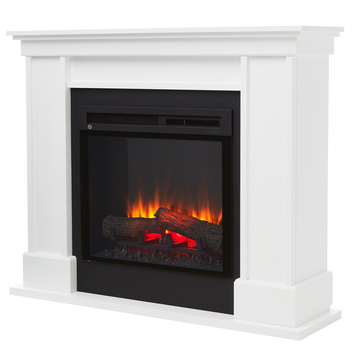 Dimplex Liberty 1.5kW Electric Fireplace - White, Optiflame LED Log Effect, 2 Fan Speeds - LBY15-AU