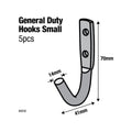 Everhang J Hooks - Small - Zinc Plated - General Duty - SuperSaverAU - view 2