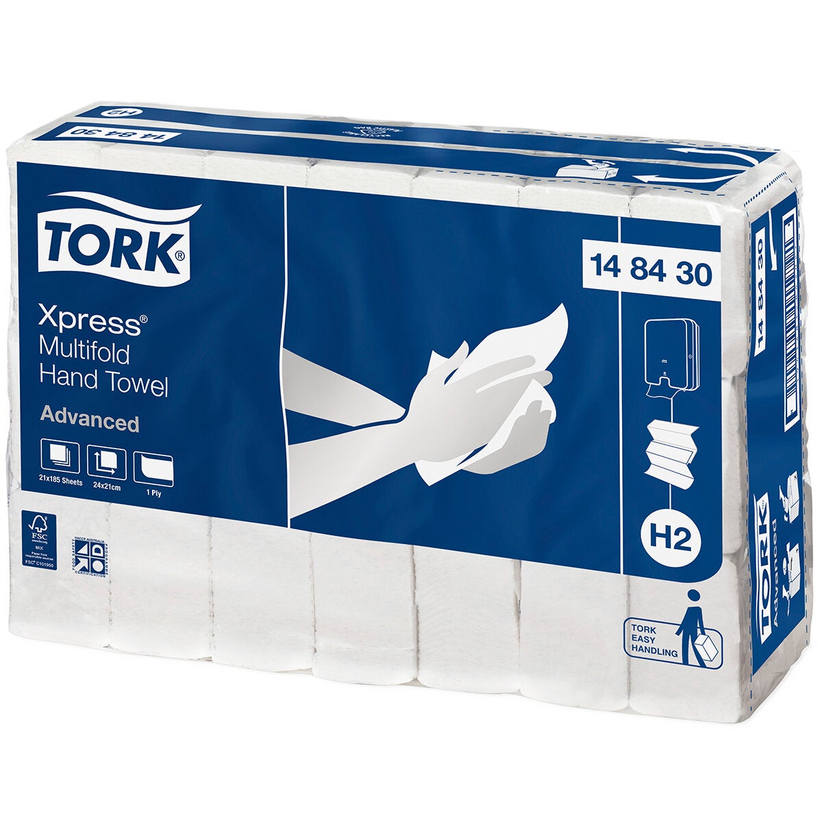 Tork Advanced Multifold Paper Hand Towel 21 Pack 185 Sheets Xpress