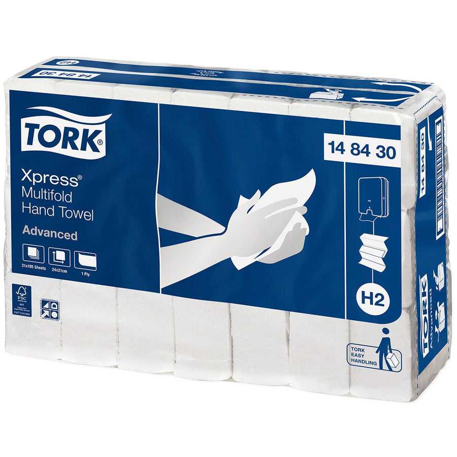 Tork Advanced Multifold Paper Hand Towel 21 Pack 185 Sheets Xpress